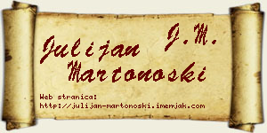 Julijan Martonoški vizit kartica